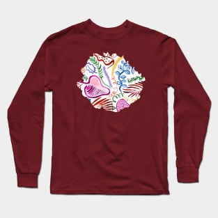 Leaf Tropical Jungle Forest Colorful Long Sleeve T-Shirt